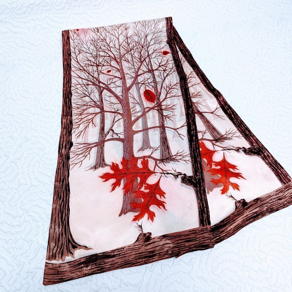 NASHARR | Vintage Autumn Oak Tree Scarf